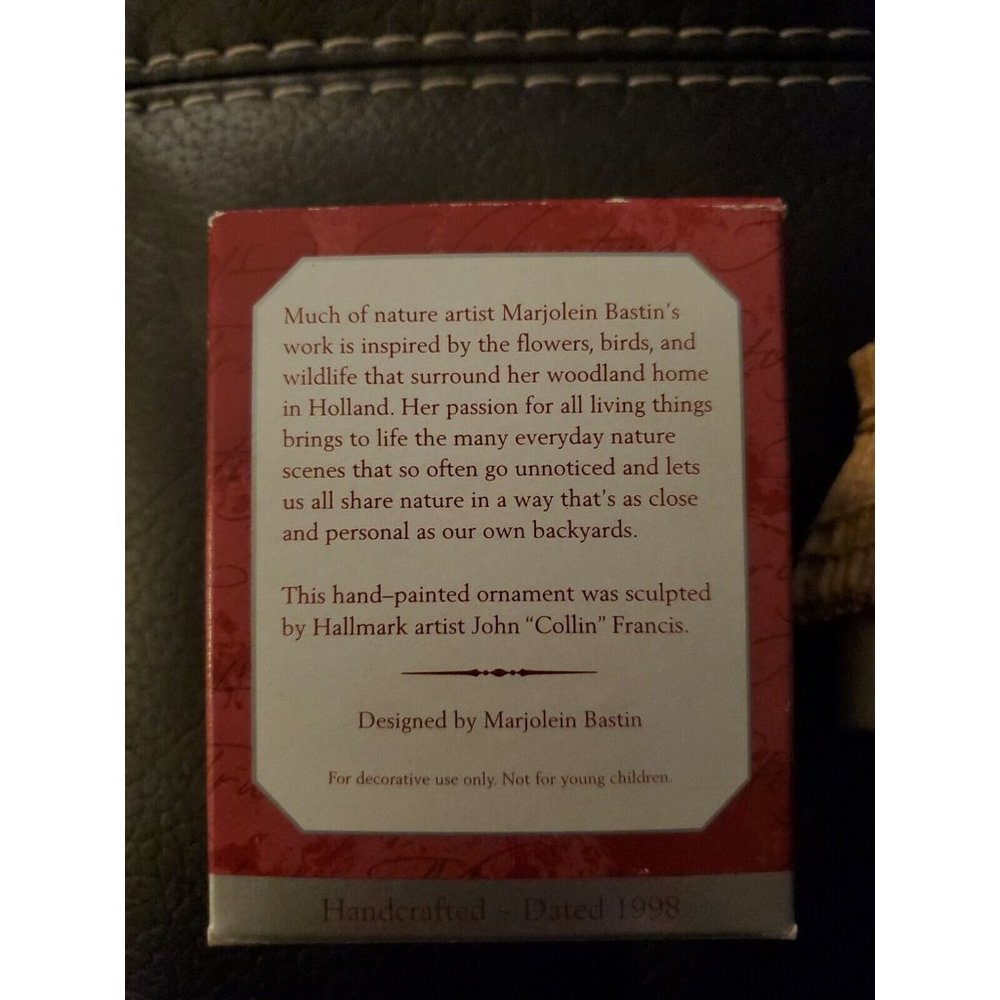1998 HALLMARK KEEPSAKE ORNAMENT COUNTRY HOME NATURE'S SKETCHBOOK - Picture 3 of 5